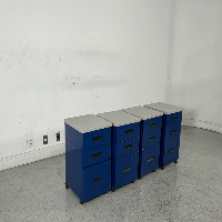 Lot Of 3 Drawer Rolling Cabinets - Quantity 4 image 0